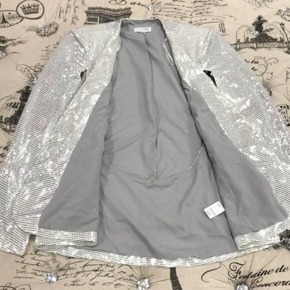 Tahari Asl Petite Shiny Cape Jacket - Picture 5 of 8